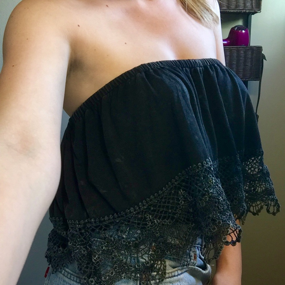 Nordstrom flowy lace tube top
